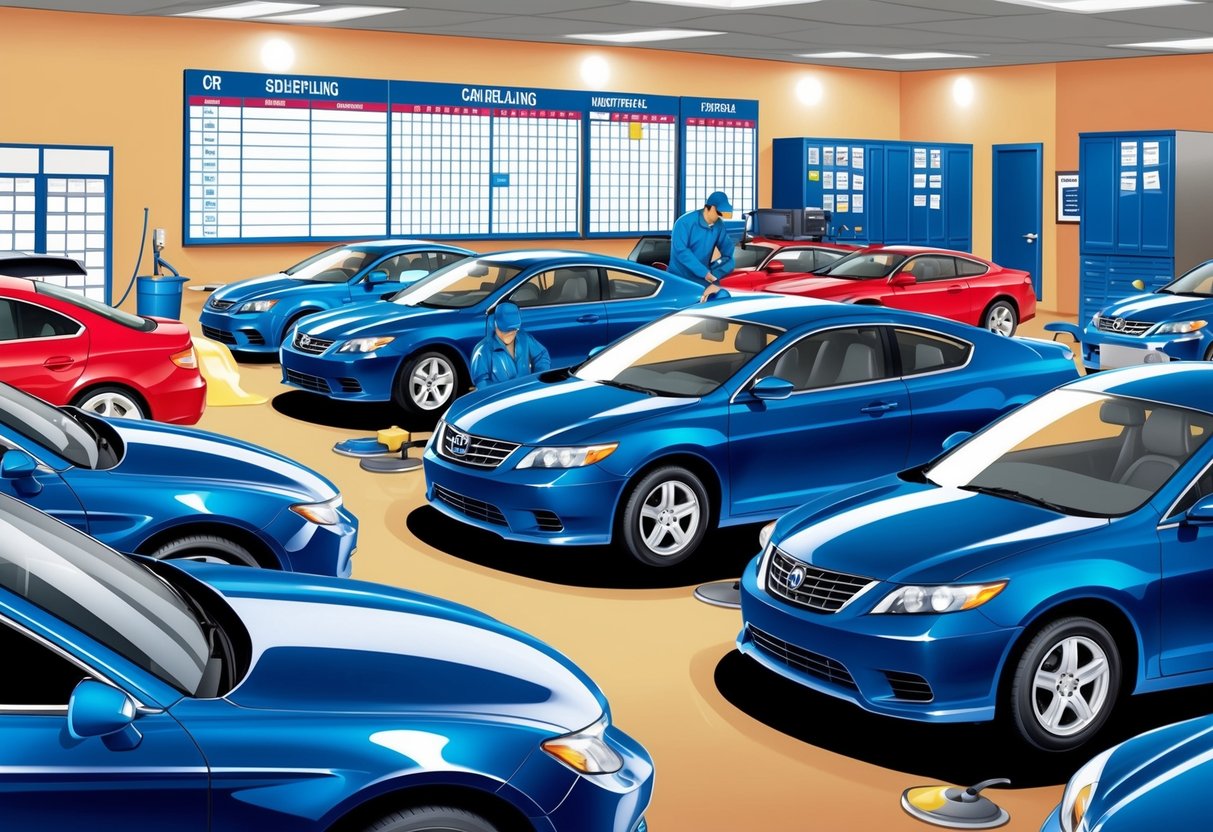 Car detailing business showing car washing and mobile detailing, auto detailing small business